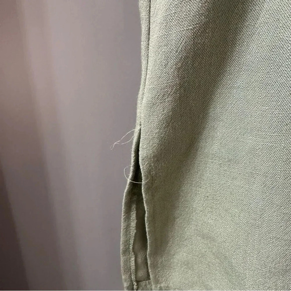 Vintage Casablanca Blouse Green Woven Material Size 14 - Picture 4 of 7